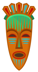 Illustration of a carved mask
