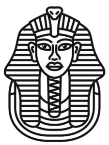 Illustration of an Egyptian funerary mask