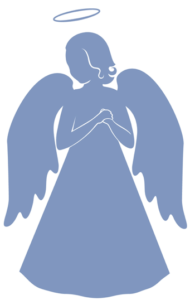 Illustration of an angel similar to a willow tree angel