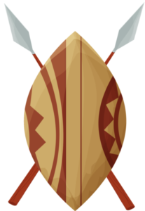 Illustration of a Maasai shield